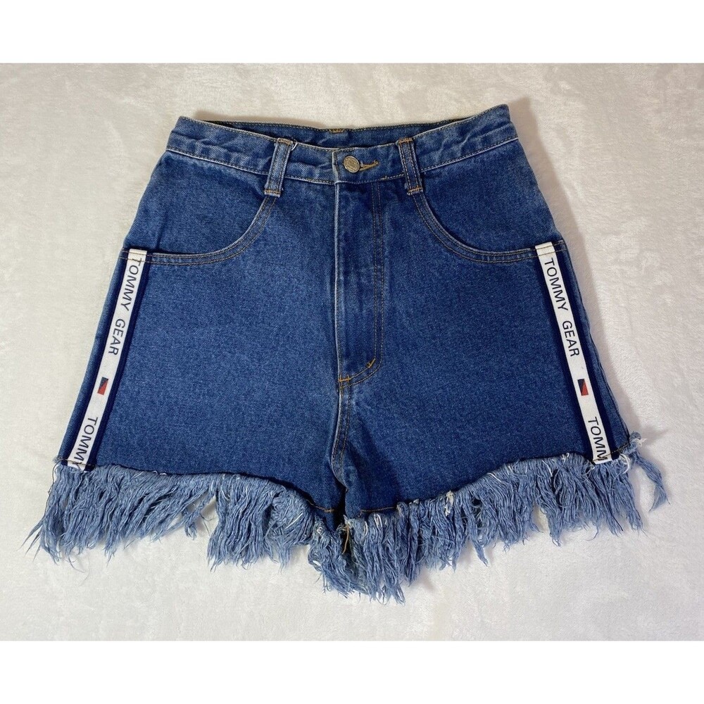 Vintage Tommy Hilfiger  Denim Jean Shorts 90s Y2K 26” Tommy Gear Size Small